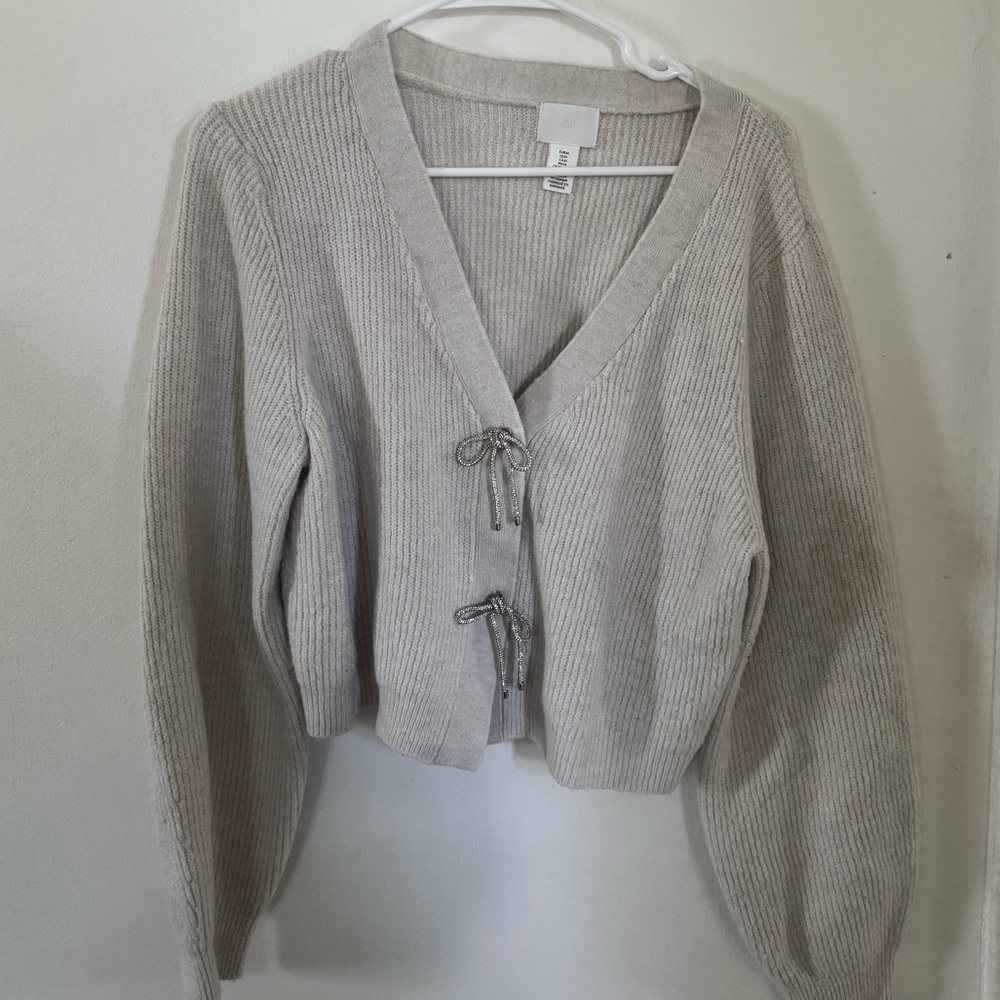 Women's Beige Cardigan Sweater